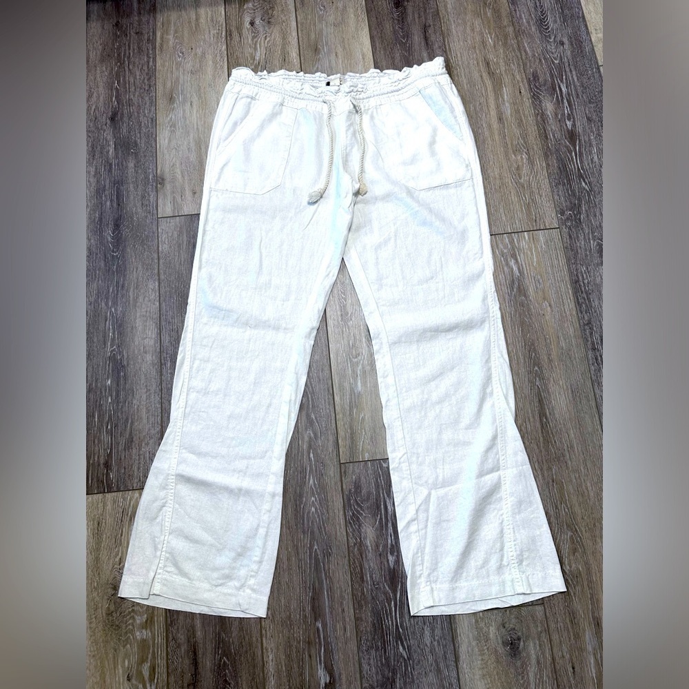 #6) Roxy elastic waist + string belt pants size Large (12) great condition clean